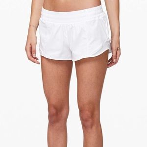 White Lulu Lemon hottie hot shorts
